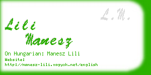 lili manesz business card